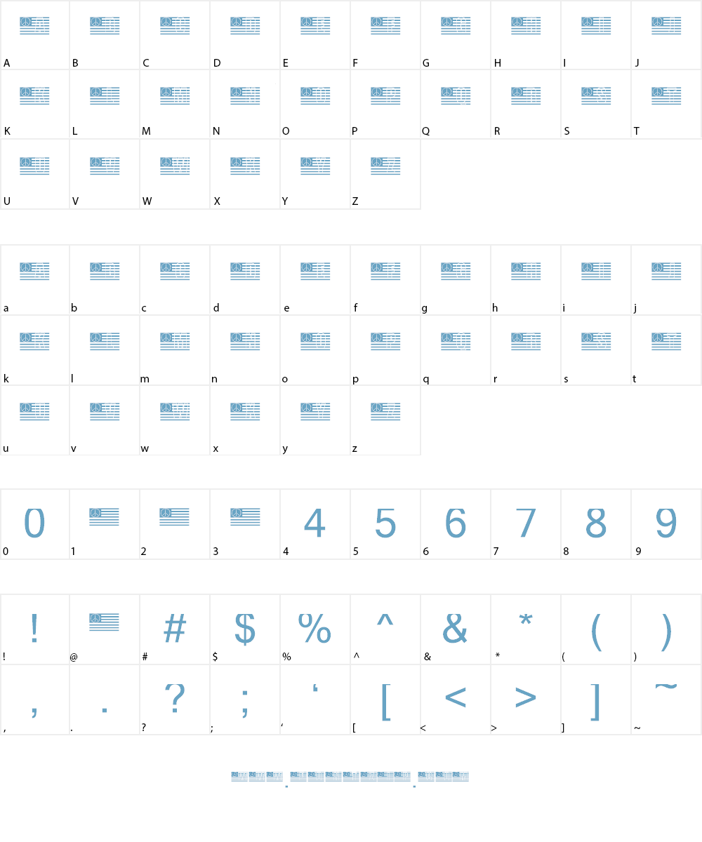 KR A Time For Peace Font Character